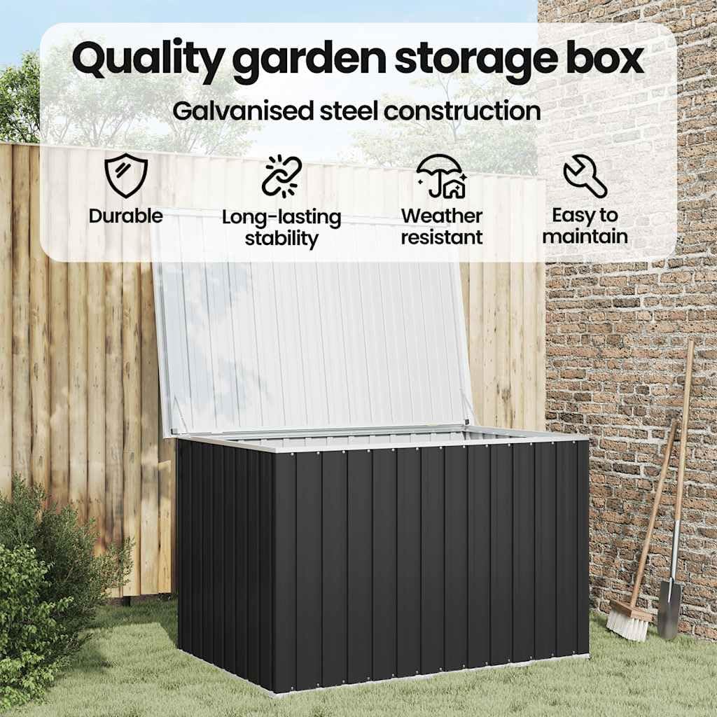 vidaXL Gartenbox Auflagenbox Kissenbox Aufbewahrungsbox Truhe Box Gartenmöbel Gartenkasten Gartentruhe Werkzeugkasten Anthrazit 149x99x93cm