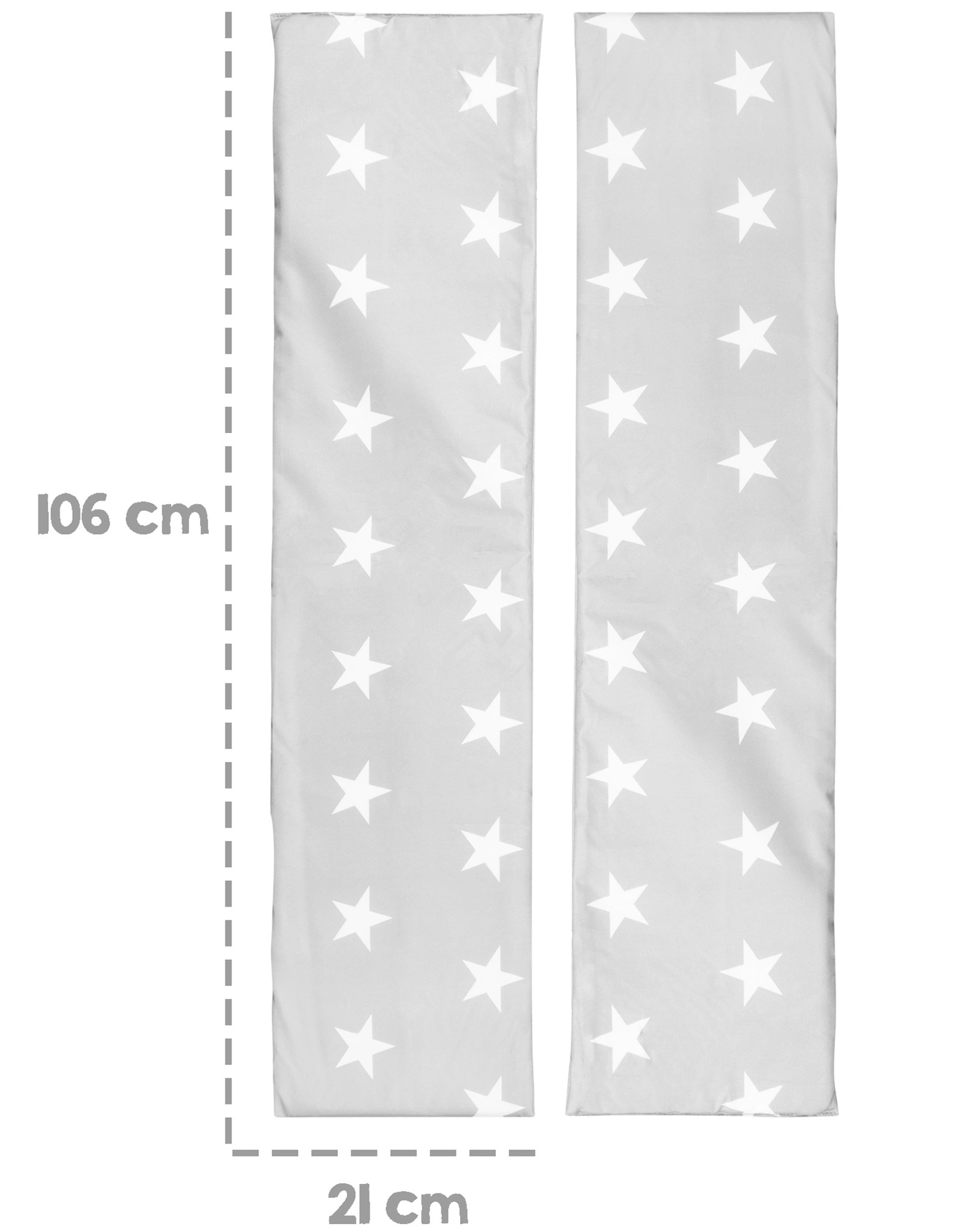 Sitzkissen 2er-Set LITTLE STARS für roba Kindersitzgruppen, grau/weiß