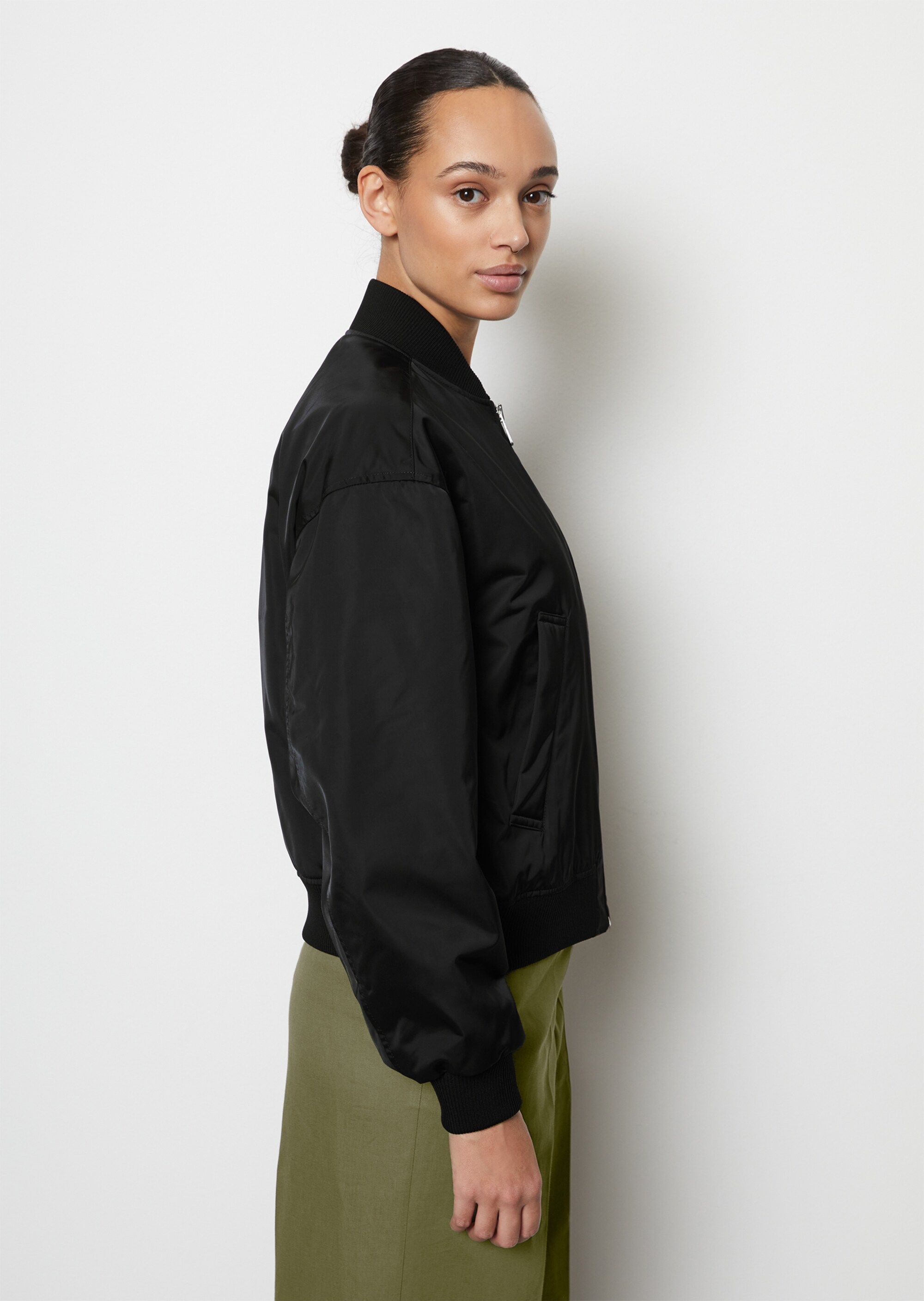 Blouson im Aviator-Stil regularaus recyceltem Polyester-Twill