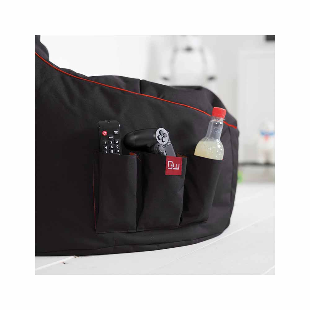 Gaming Sitzsack Classic - Fabric Crimson Thunder (Schwarz/Rot)