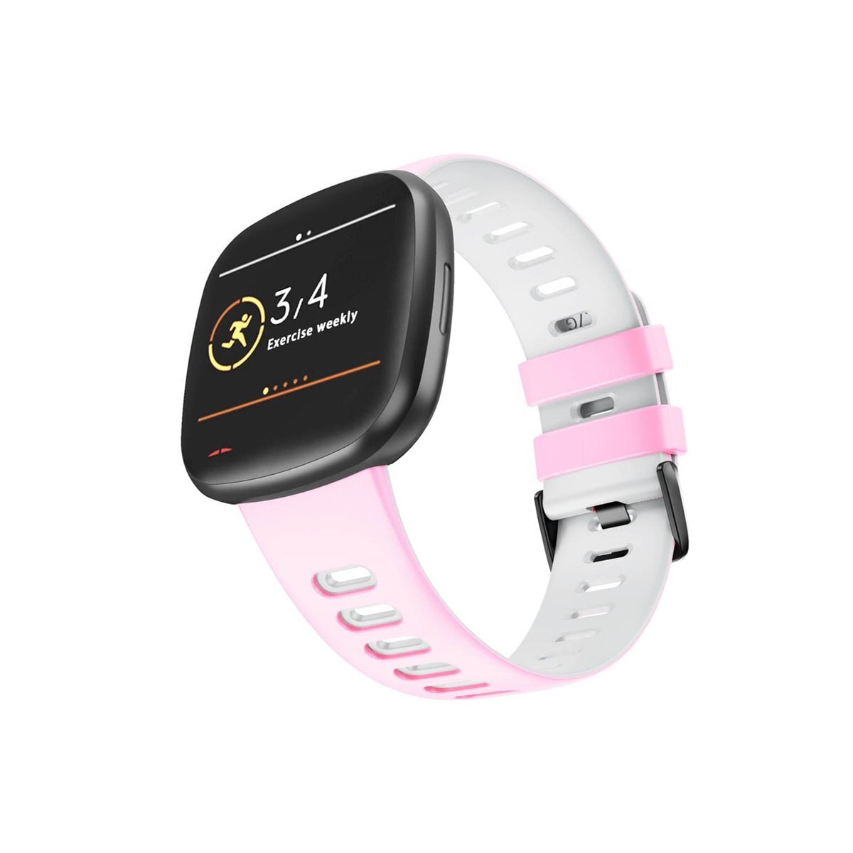 Twin Sport armbånd Fitbit Versa 3 - Rosa/hvit