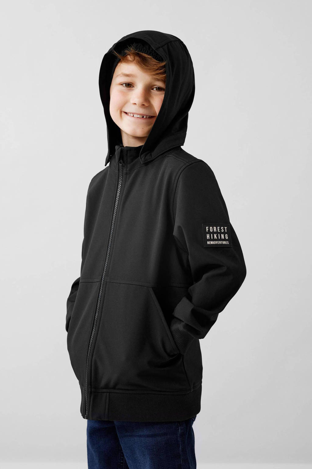 NAME IT softshell jas zomer NKMALFA zwart