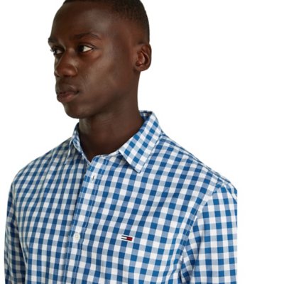 Chemise à manches longues homme Tjm Poplin check TOMMY HILFIGER