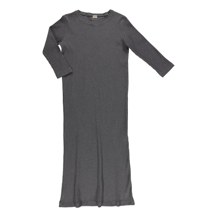 Poudre Organic Robe Côtelée Orchidée - Collection Femme | Gris anthracite
