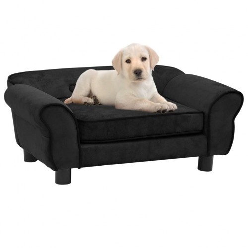Sofá clássico para cães da vidaXL na cor preta.