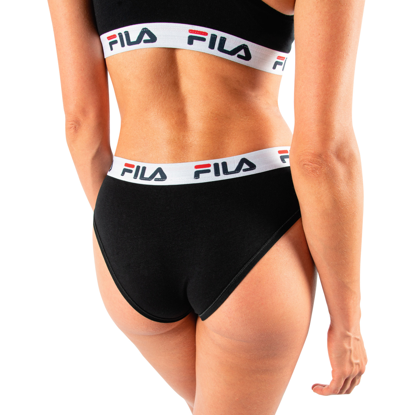 Fila Damen-Sport-Slip L, schwarz