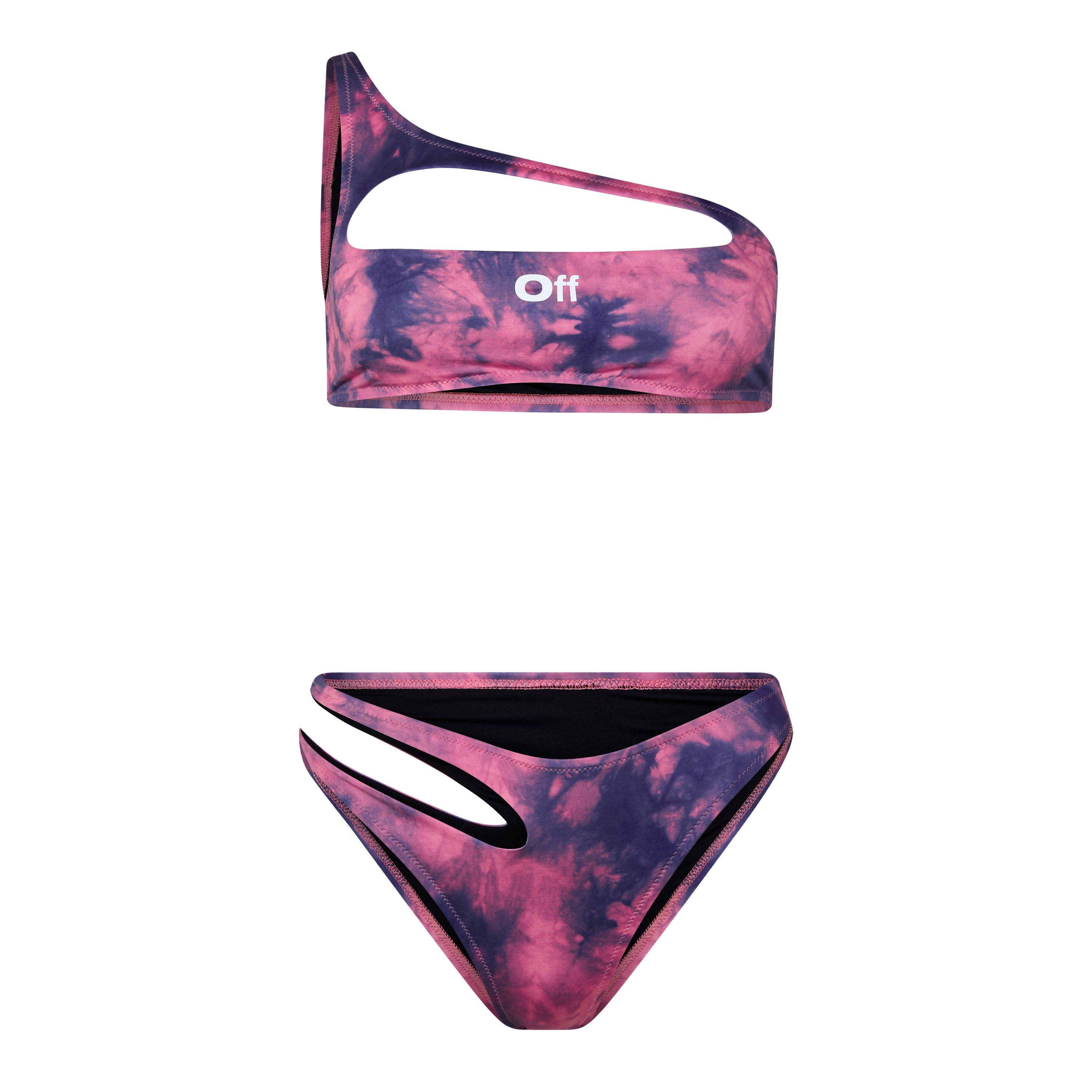 Off White Cut Out Bikini Set
