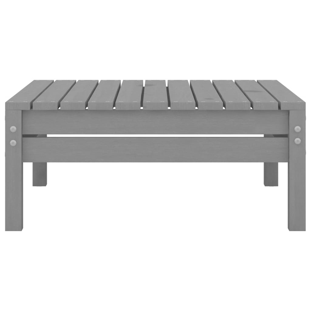 Salon de jardin meuble d'extérieur ensemble de mobilier 5 pièces gris bois de pin massif