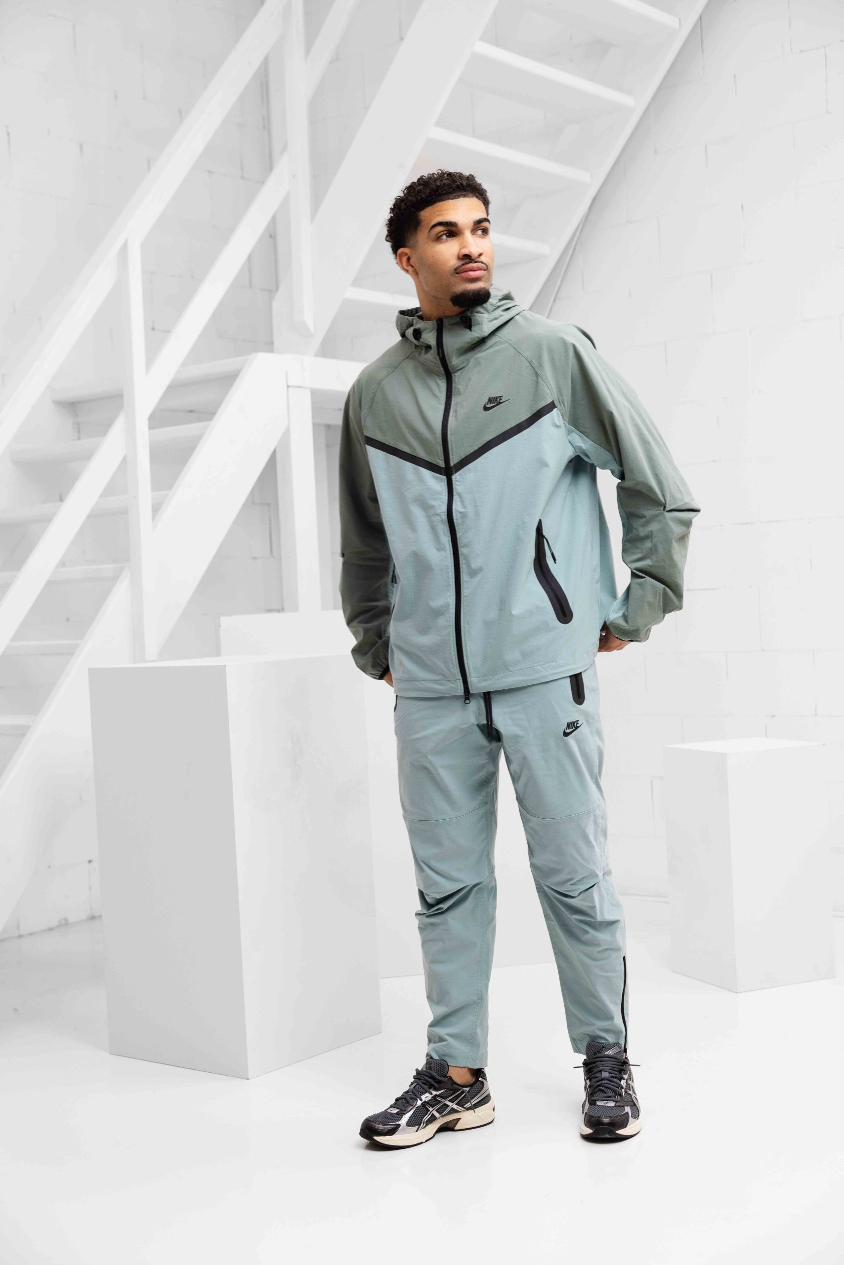 Nike Tech Woven Trainingspak Heren Lichtgroen