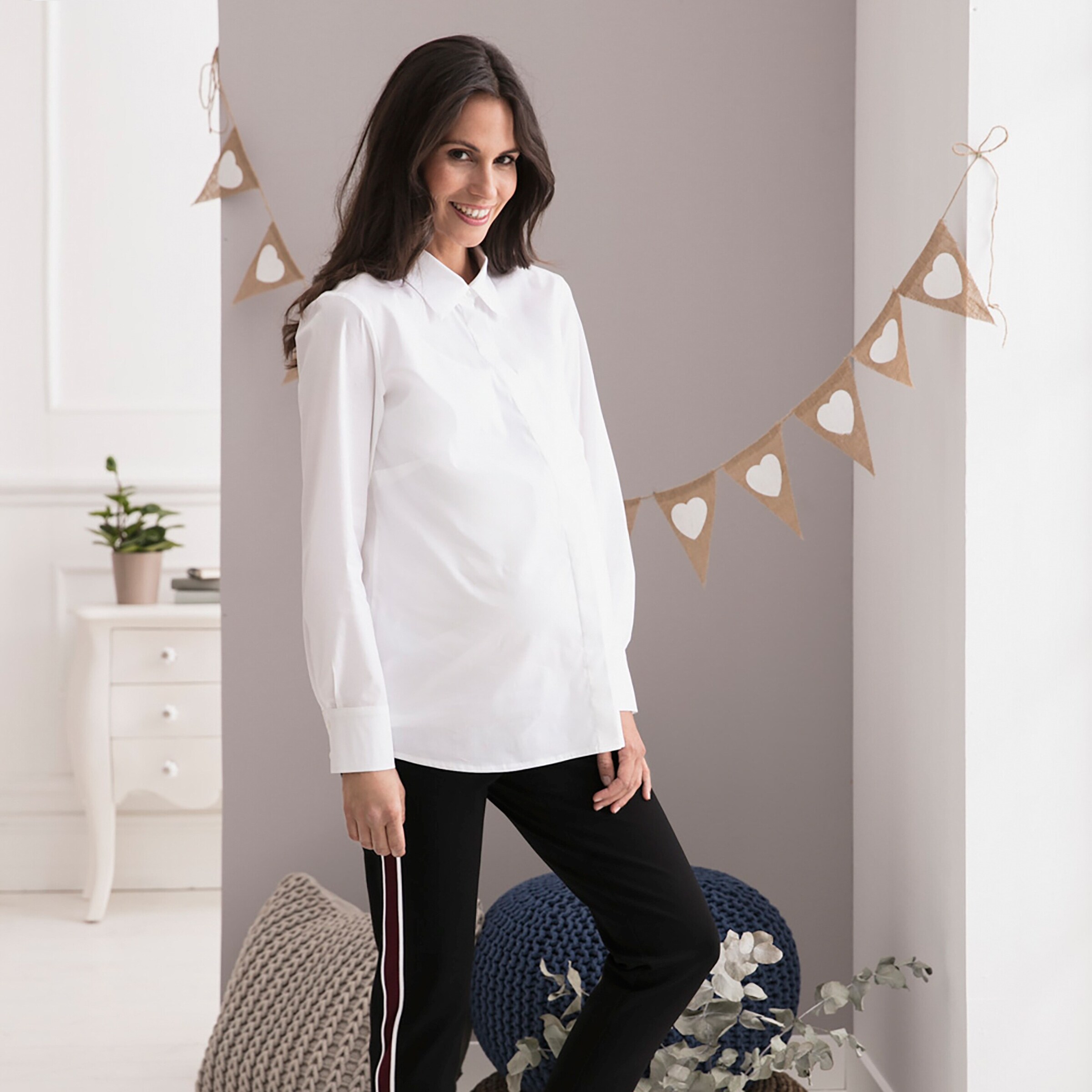 2hearts - COSY & WILD Umstands-Hose mit Galonstreifen