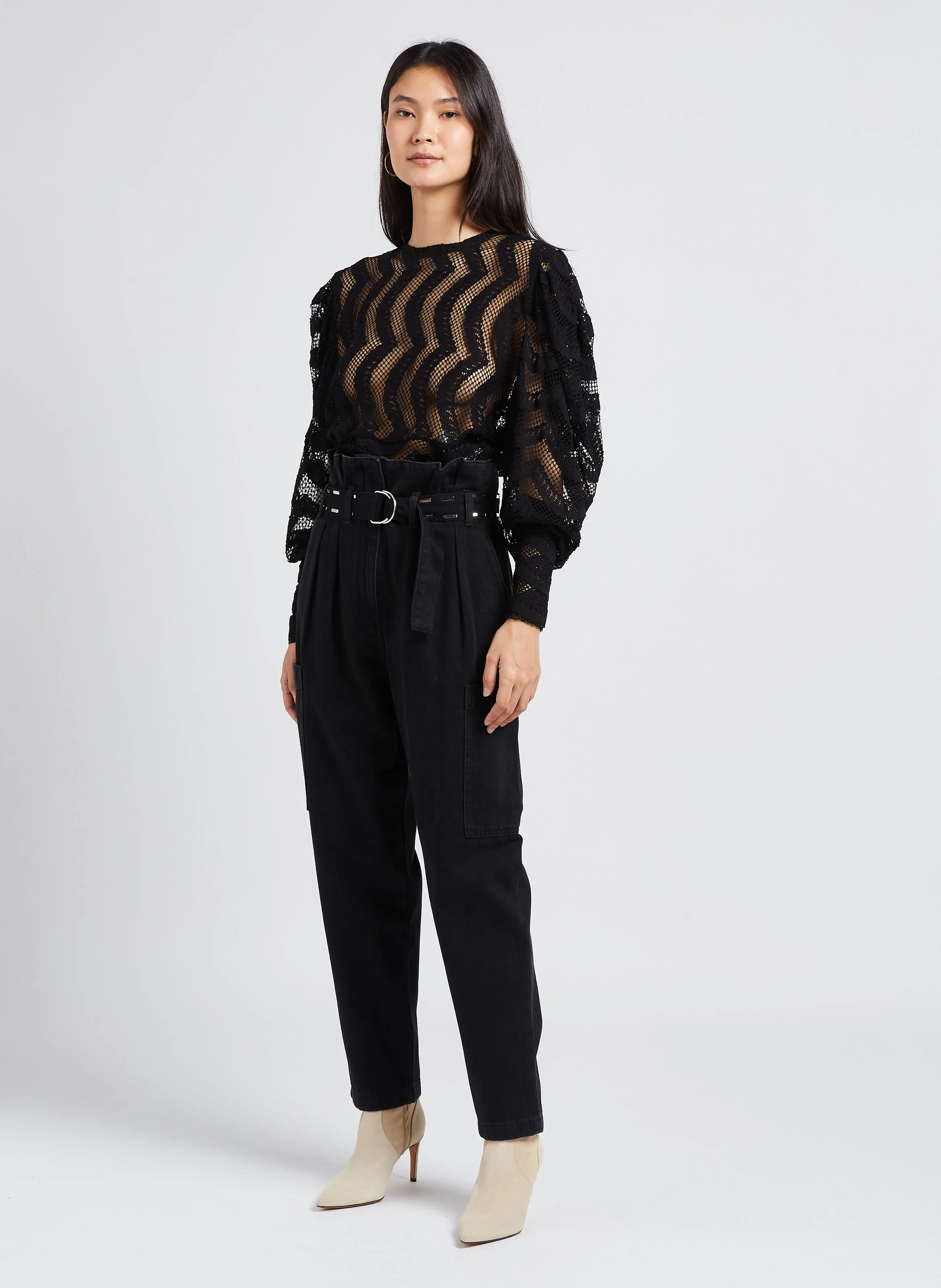EDOUARD - Top col rond droit | Noir