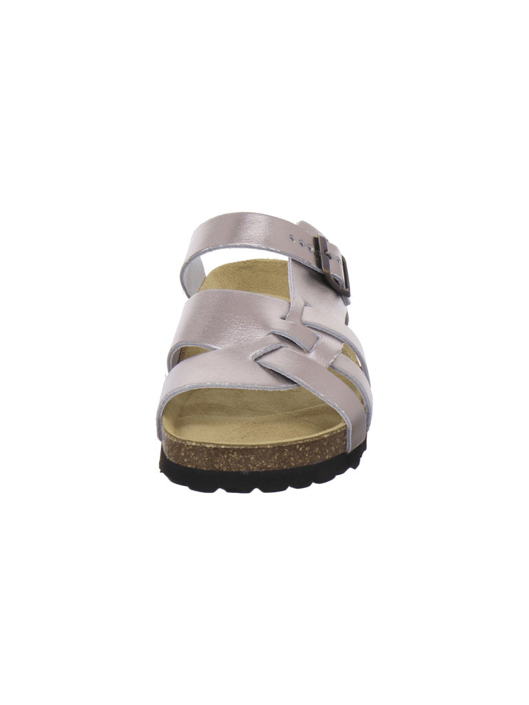 Pantoletten Damen Kralle metallic
