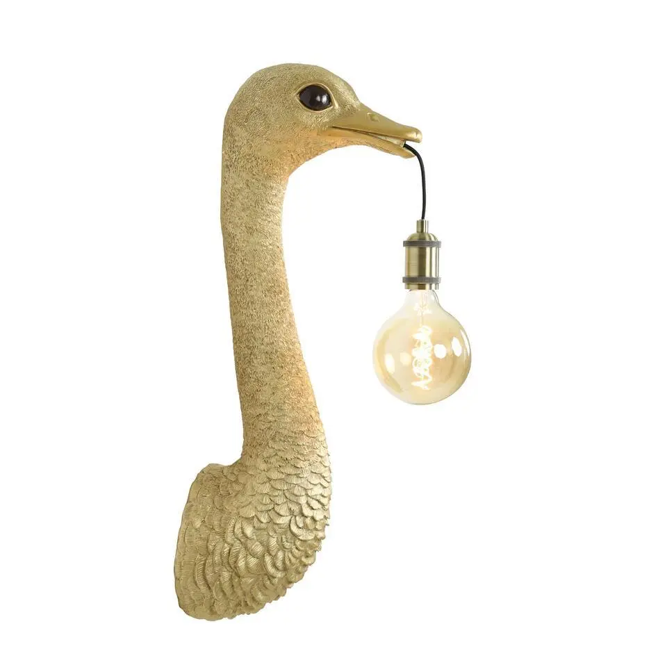 Wandlamp Ostrich - Goud - 25x19x72cm
