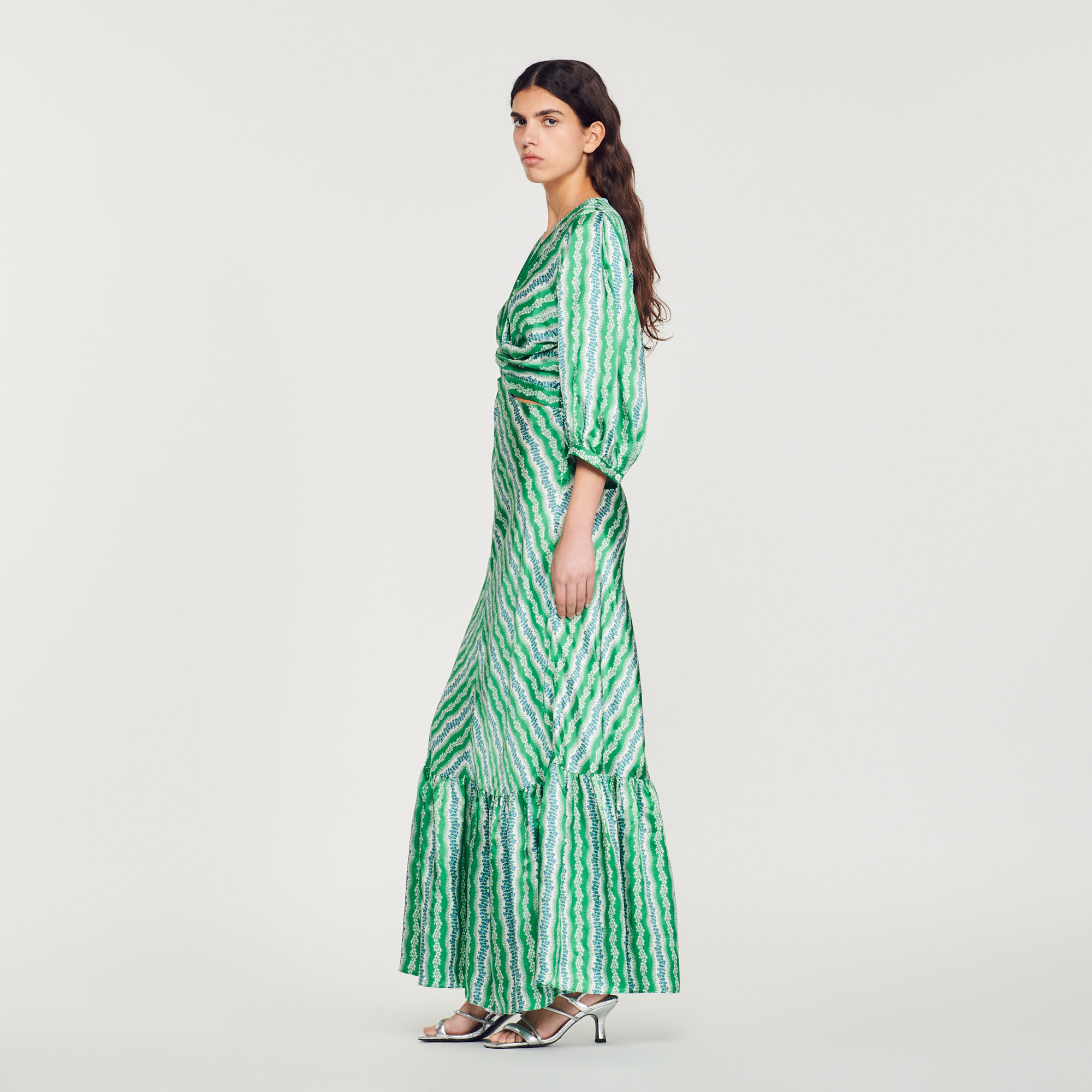 Robe longue imprimee
