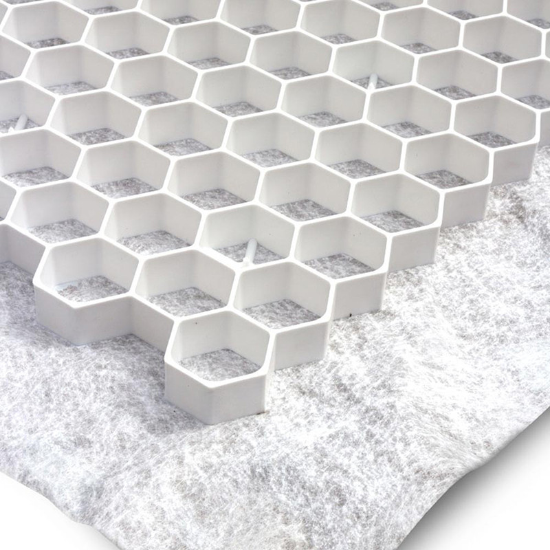 Grindrooster met geotextiel Wit 119x78.6x3cm
