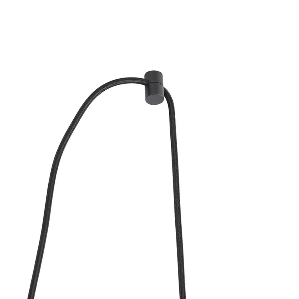 Qazqa hanglampen qara zwart e27