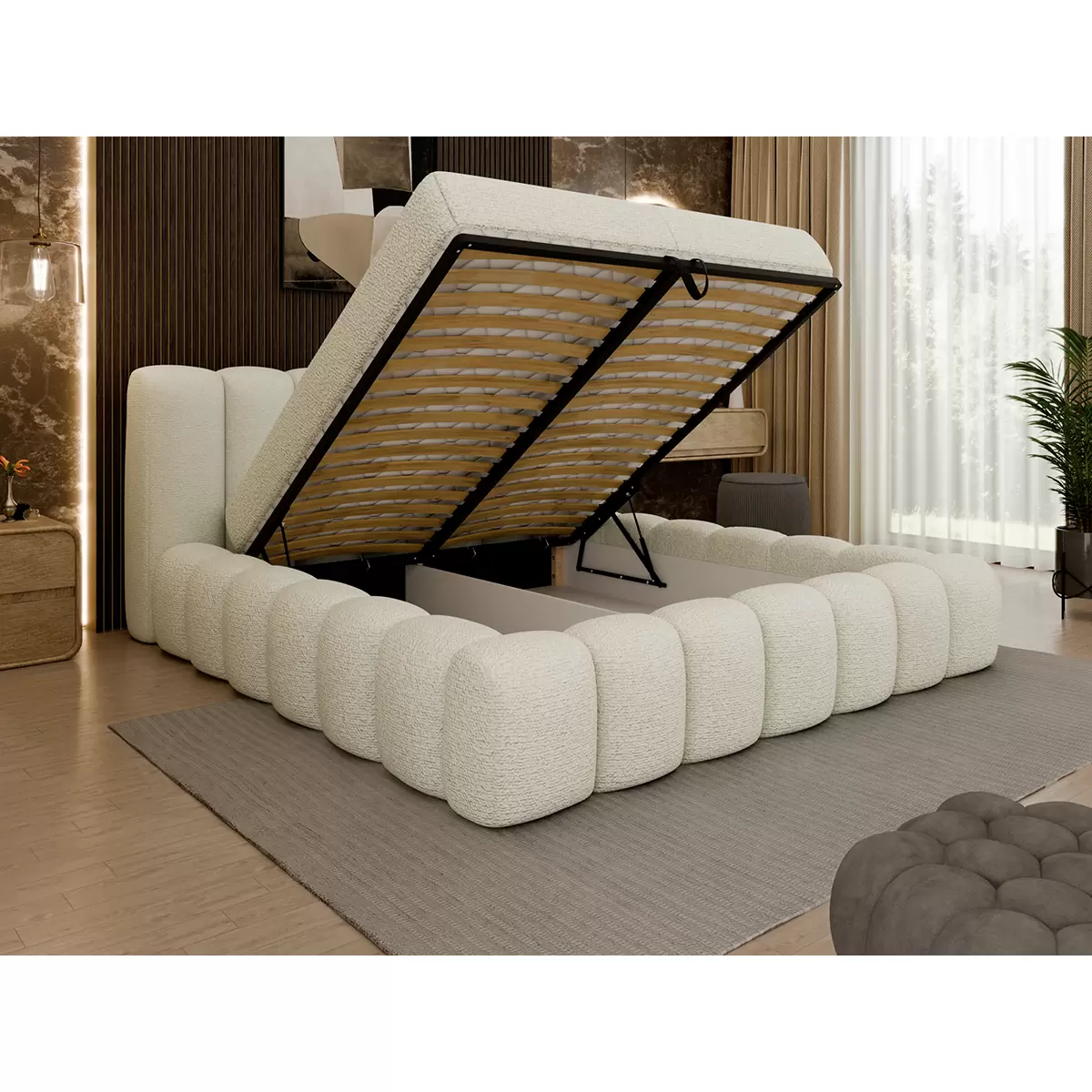 Polsterbett Nobo 180x200 Beige
