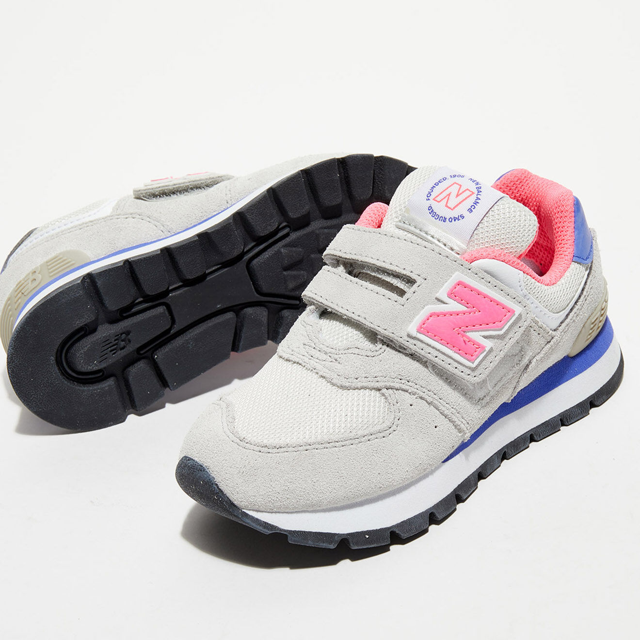 New Balance Baskets 574 gris/rose/indigo
