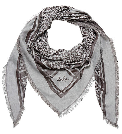 Lala Berlin Schal - Triangle Tilda - Swoosh Light Blue/Brown