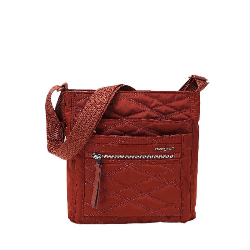 Sac bandoulière Orva 25,5 cm New Quilt Brandy Brown