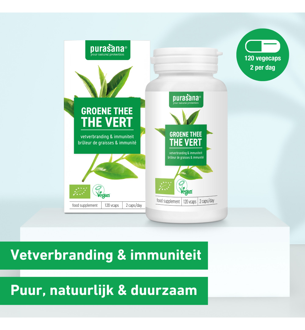 Purasanagroene Thee Extract – Vegan Bio (120 vega capsules)