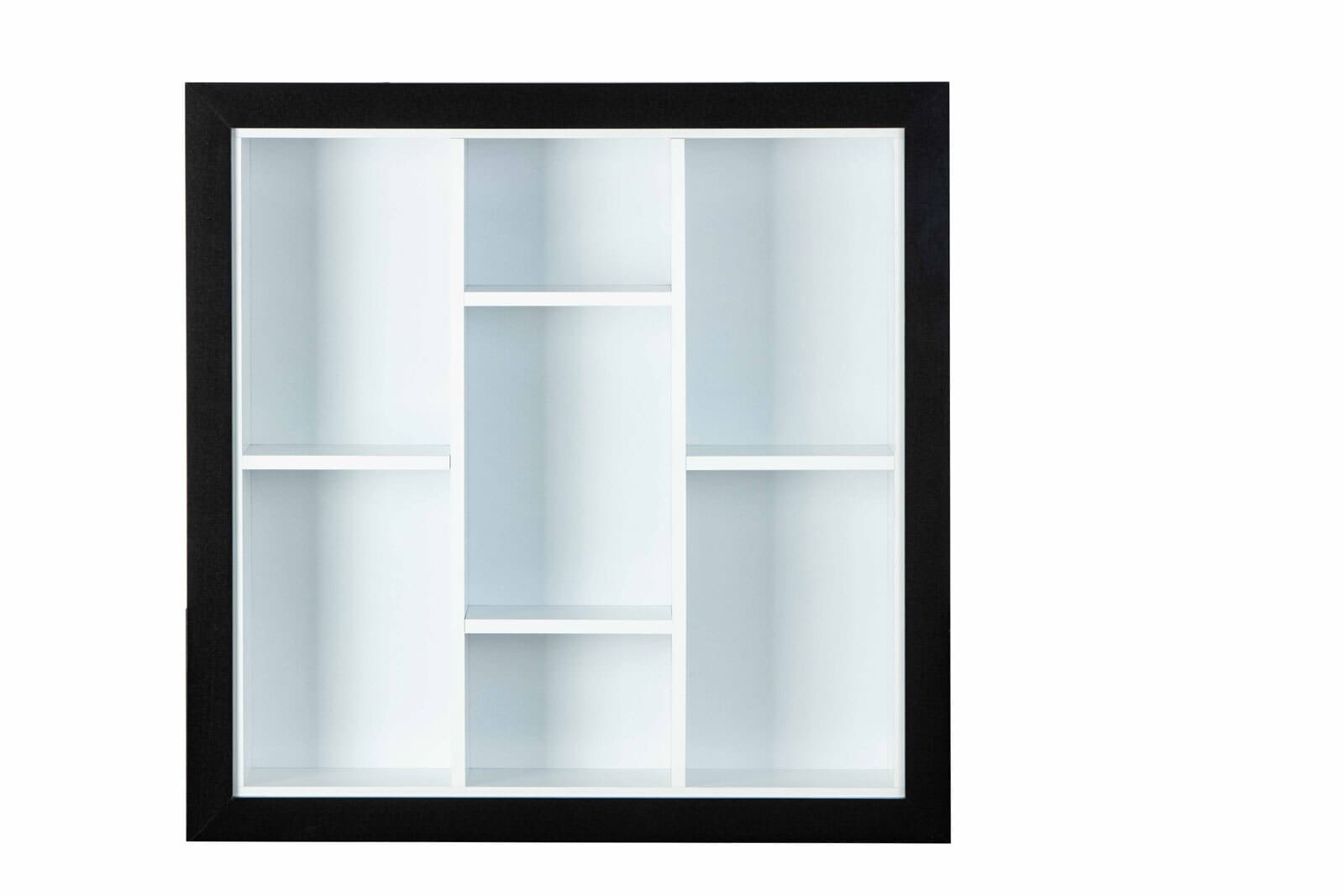Sammlervitrine Lenny Schwarz/Weiß 66,5x66,5x13,7 cm