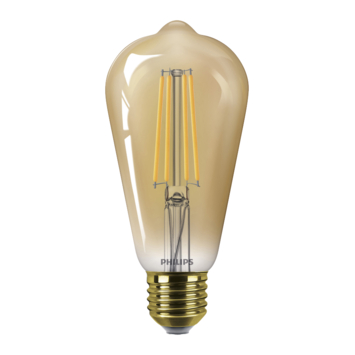 Philips LED edison E27 50W filament goud dimbaar