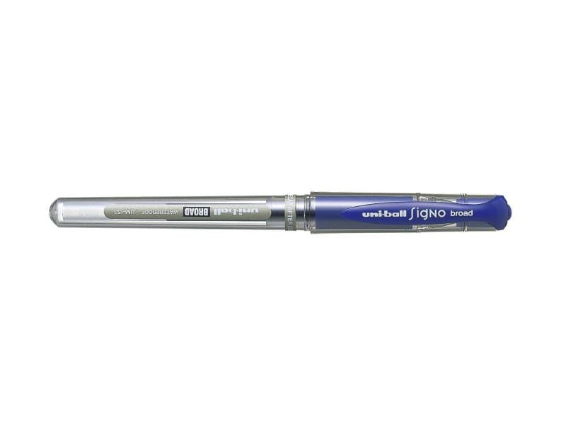Uni Gelschreiber Uniball Signo Broad 1 mm Blau Wasserfester Gelroller