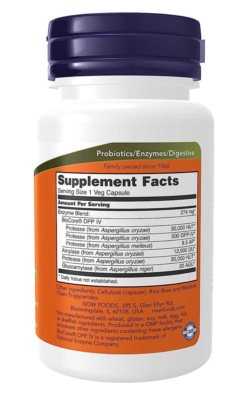NOW Foods Enzimas Digestivas de Gluten 60 cápsulas v