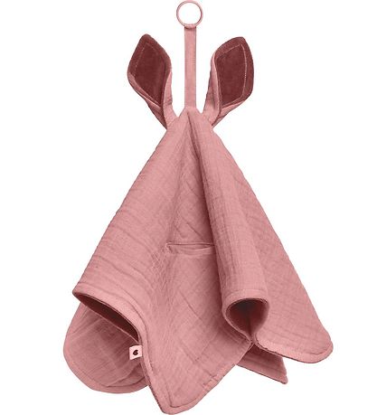 BIBS Schmusetuch - 40x40 cm - Känguru - Dusty Pink/Baby Pink
