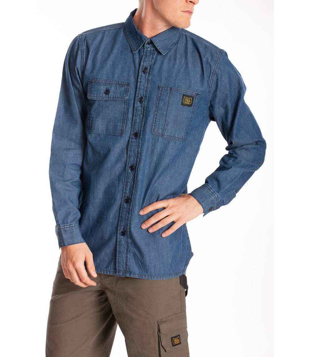 Chemise de travail en jeans MATT BLEU