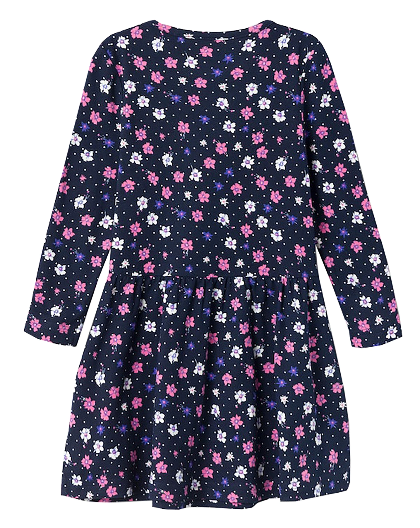 Langarmkleid NMFVINNA FLOWER in darl sapphire