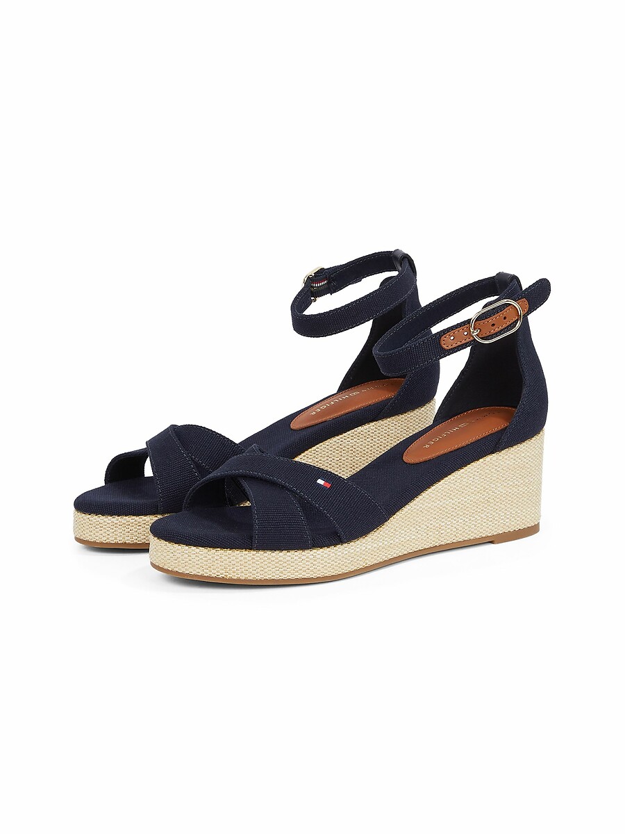 TOMMY HILFIGER<br>Sandálias de plataforma cruzadas Bandeira