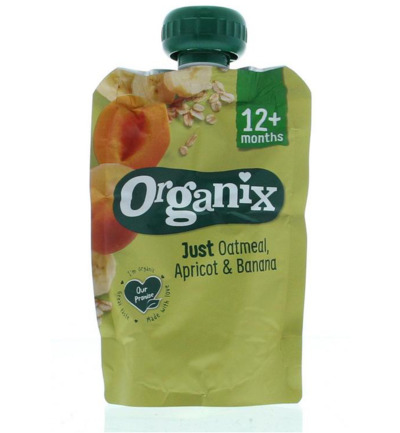 Organix Just Oatmeal Apricot Banana 12+ Maanden Bio (100 gr)