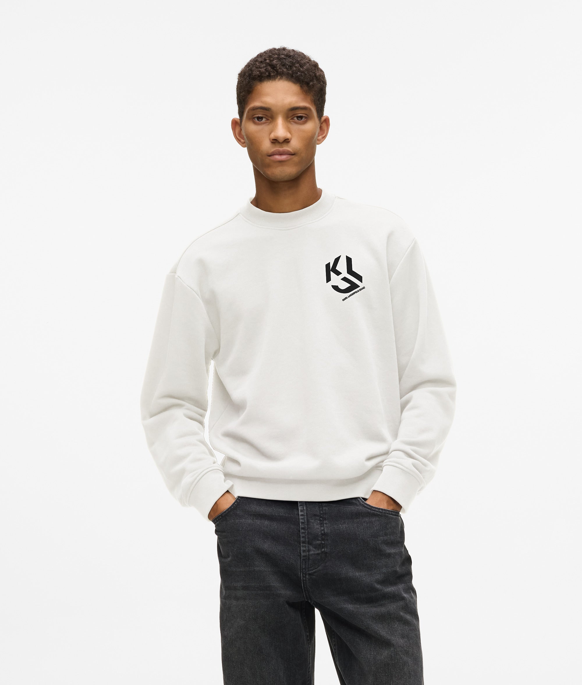 Sweater met monogram-patch