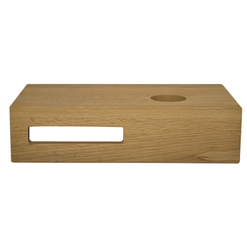 Marho Tarn wastafelblad toilet rechts 40 x 21 x 10 cm massief hout
