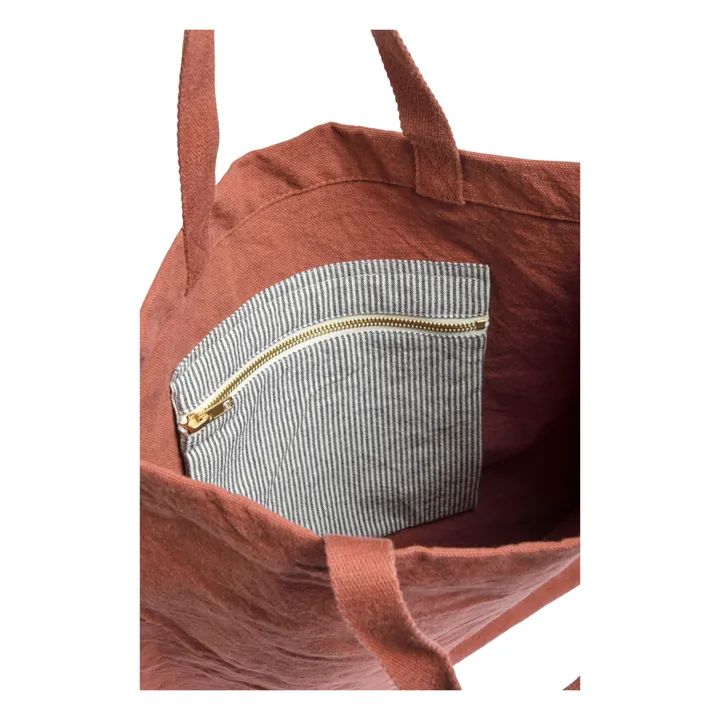 La cerise sur le gâteau Sac City Iona en toile de coton | Terracotta