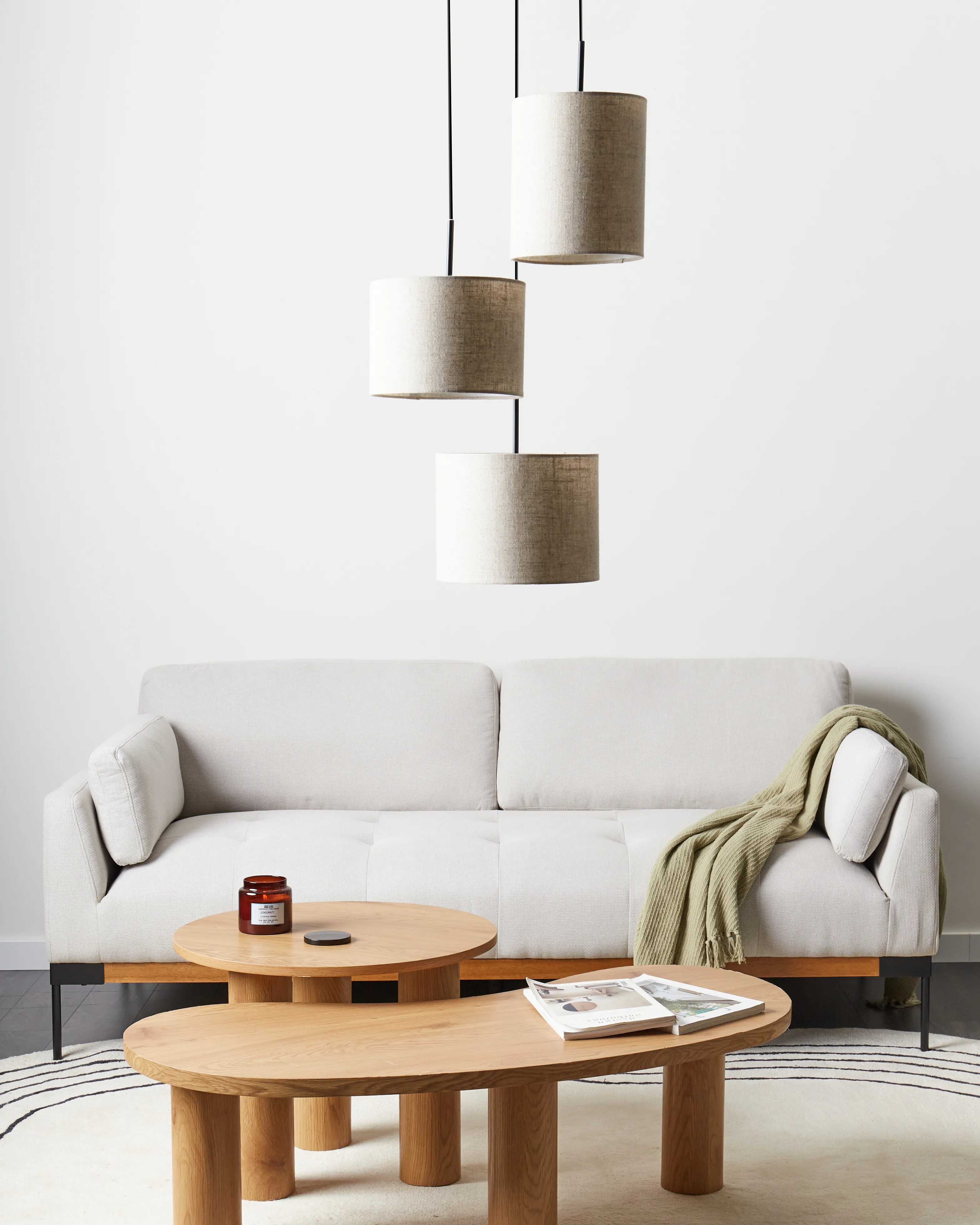 Hanglamp PARGUAZA Linnen Lichtbeige