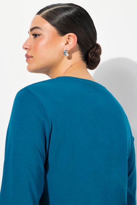 Shirt, Slim, Rundhalsausschnitt, Langarm
