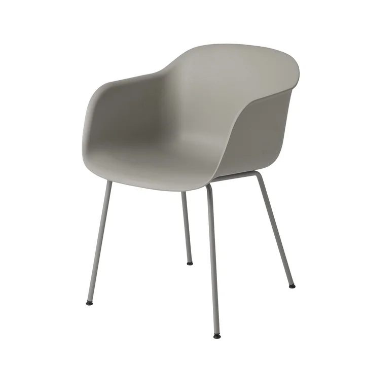 Muuto - Fiber Chair Tube Base, grau recycled