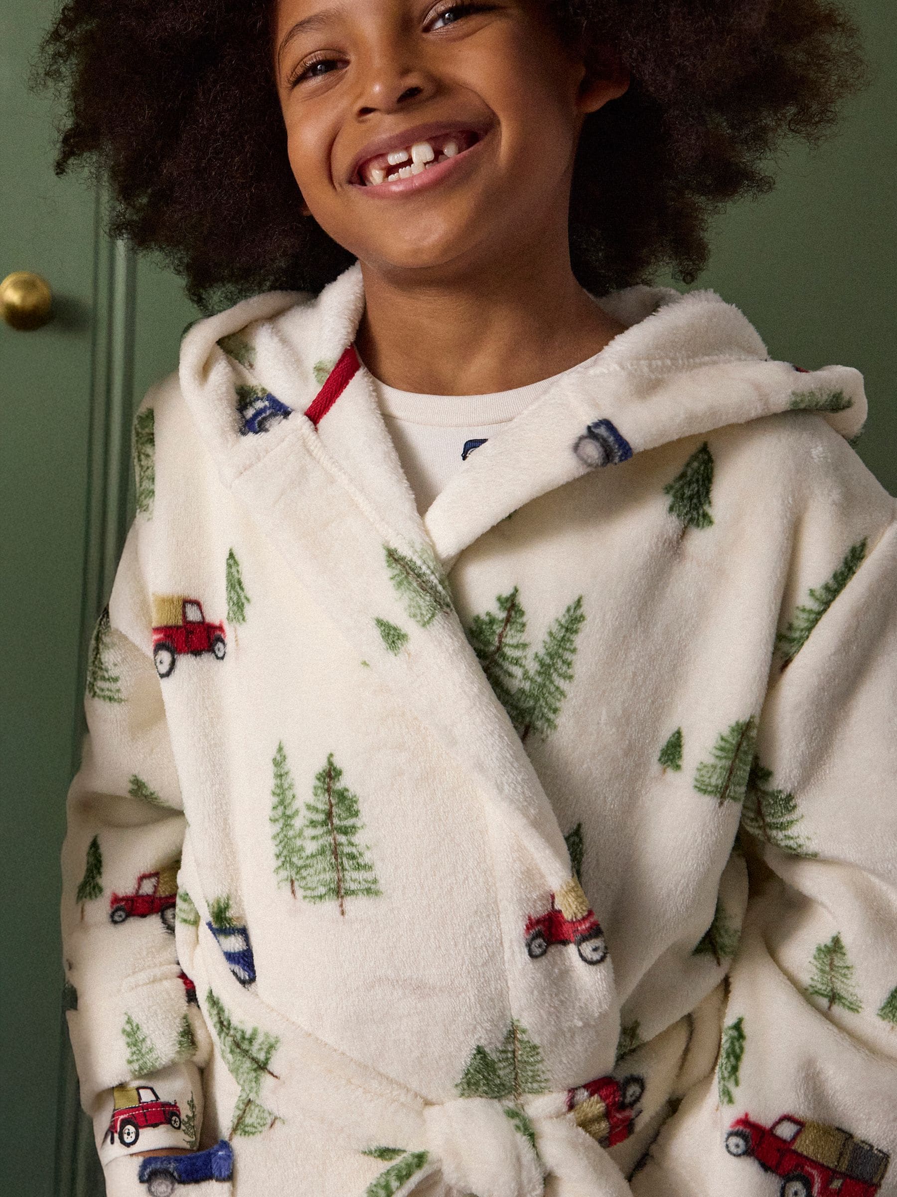 Crème - Joules Kids Snug Dressing Gown