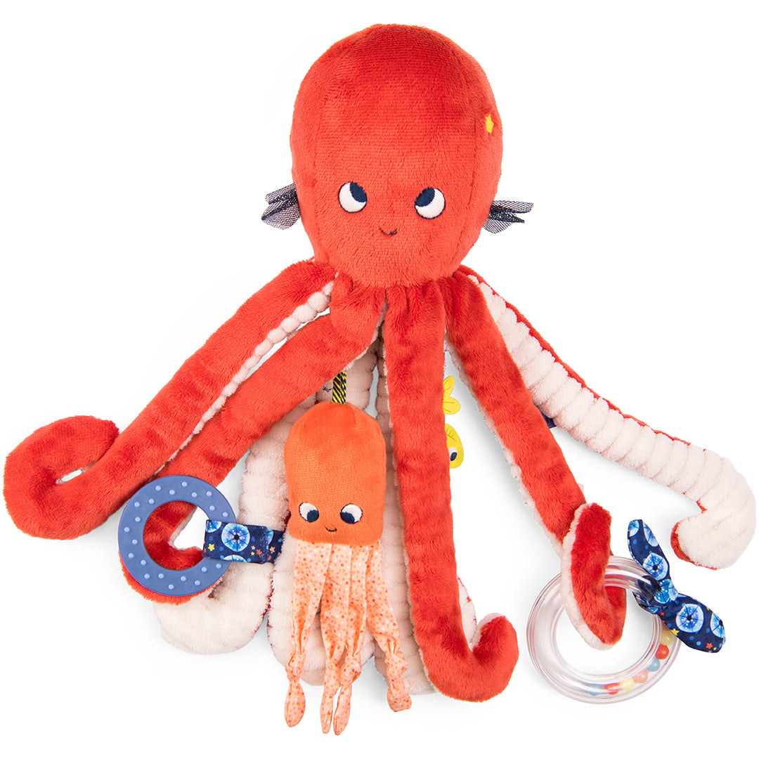 Moulin roty activiteitenknuffel inktvis - 35 cm