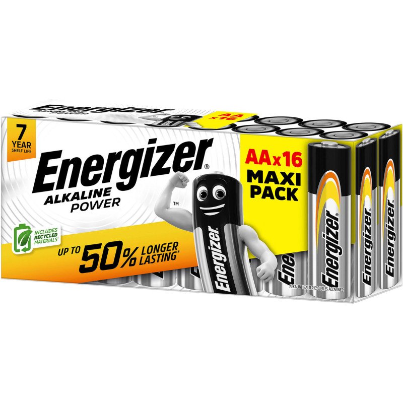 Energizer Power - Pack de 16 piles Alcalines AA/LR06 - 1,5V