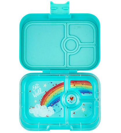 Yumbox Brotdose m. 4 Rum - Bento Panino - Misty Aqua - Rainbow T