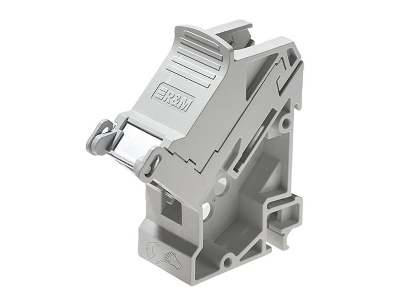 R&M Hutschienenhalter DRM45  Kunststoff, grau DIN Rail Adapter