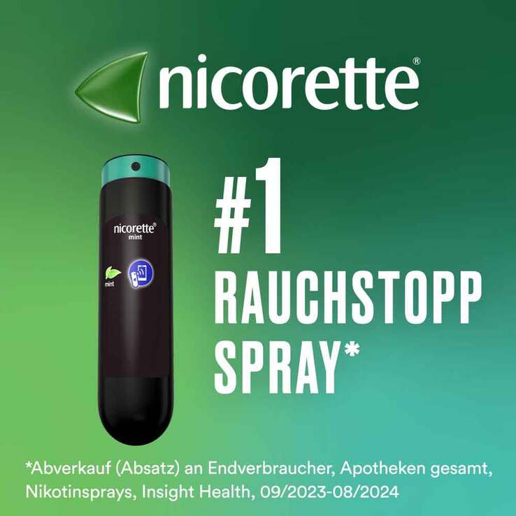 Nicorette Fruit & Mint Spray 1 mg / Sprühstoß Nfc, 2 St