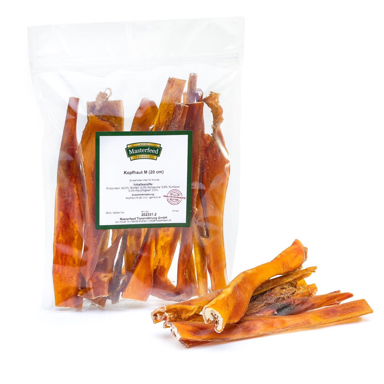 Masterfeed Rinderkopfhaut Stangen 20 cm 500 g