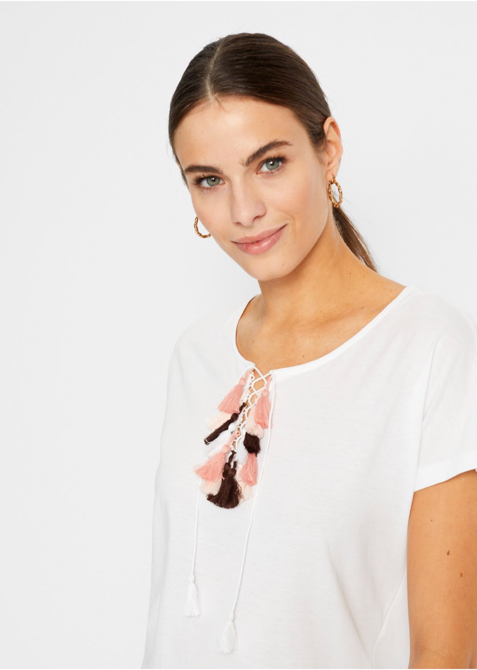 T-shirt avec laçage