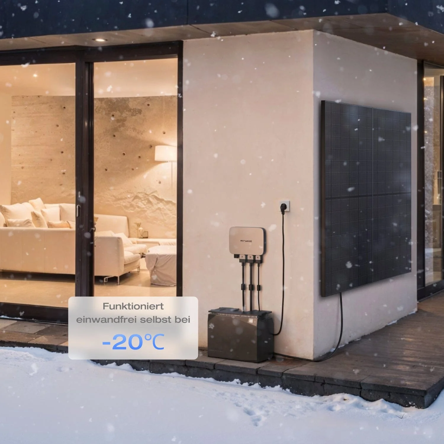 EcoFlow PowerStream Balkonkraftwerk 2 kWh\/5 kWh wasserfeste Batterieserie 800 W