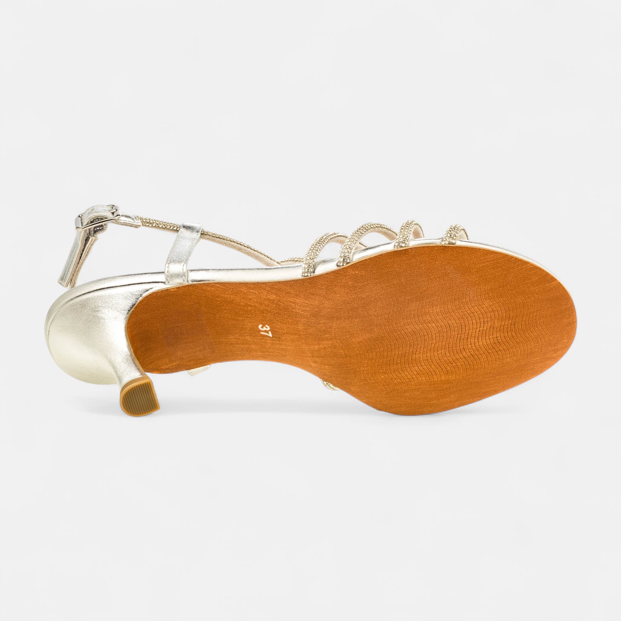 Nu-pieds à talon Femme argent